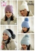 Knitting Pattern - King Cole 5185 - Timeless Chunky - Ladies Hats